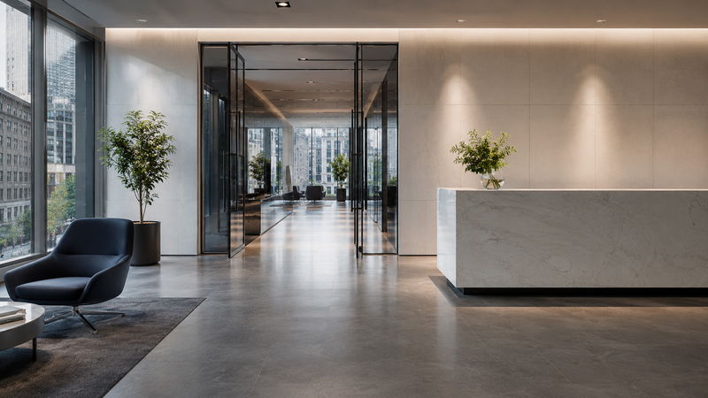 Reception area of a modern professional office